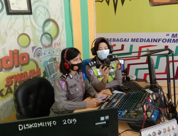  Ops Zebra 2020, Satlantas Polres Kampar Sampaikan Himbauan Tertib Berlalulintas Lewat Radio dan Medsos