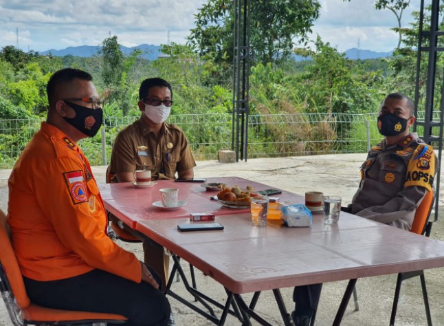  Kapolres Kampar Kunjungi BPBD Koordinasi Penanganan Covid-19 dan Bencana Alam