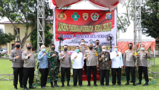  Launching Medical Check up, Kapolda Sumut Ingatkan Personil Rajin Olahraga dan Jaga Kesehatan