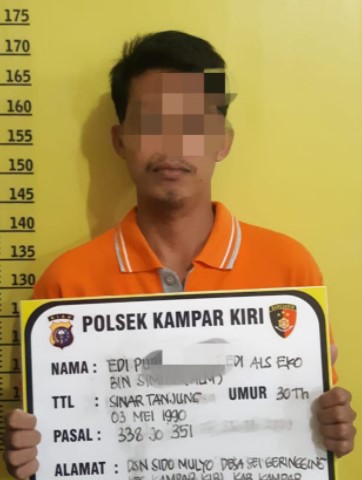  Polsek Kampar Kiri Ungkap Kasus Pembunuhan Dalam Keluarga