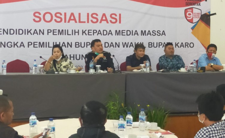  KPU Karo Sosialisasi Pendidikan Pemilih Untuk Media Massa di Masa Pandemi