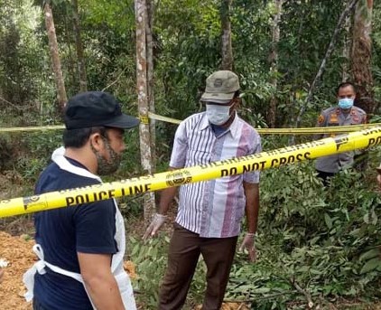  Polres Kuansing Bersama Tim BKSDA Riau Lakukan Nekropsi Kematian Seekor Tapir