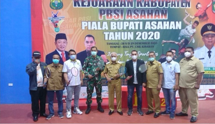  Bupati Asahan Resmi Buka Kejurkab Bulutangkis 2020