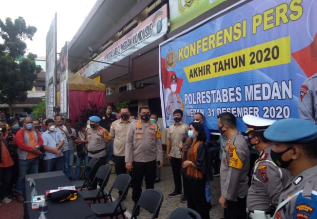  7726 Tindak Pidana Terjadi di Kota Medan Selama Tahun 2020