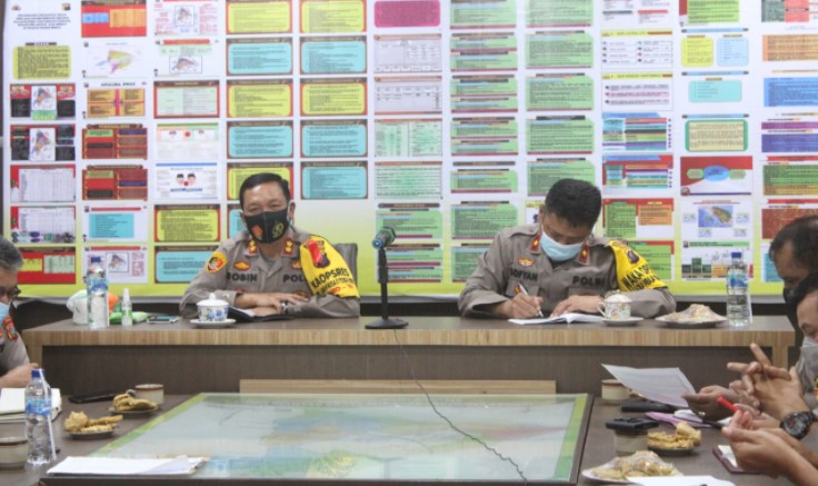  Kapolres Sergai Hadiri Video Conference Ops Aman Nusa II