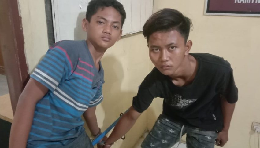  Dua ABG Pencuri Motor Nginap di Sel Polsek Firdaus