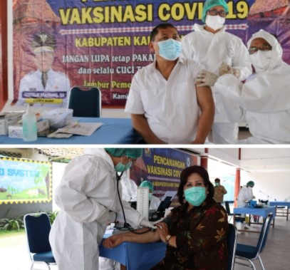  Bupati Karo dan Unsur Forkopimda Disuntik Vaksin Covid-19 Dosis Kedua