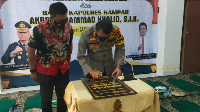  Kapolres Resmikan Musholla Al-Kholid Satreskrim Polres Kampar