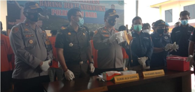  Polres Batubara Musnahkan Narkoba Hasil Ops Antik Toba