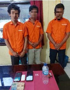  Hendak Nyabu di areal Kebun Sawit, 3 Pelaku Ditangkap Unit Reskrim Polsek Tapung Hulu