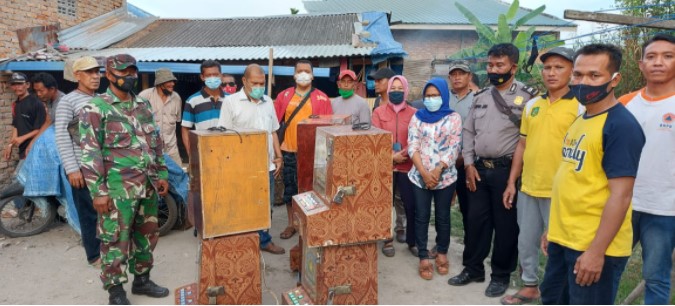  Polsek Medan Labuhan Tutup Judi Dingdong di Jalan Bakti Abri