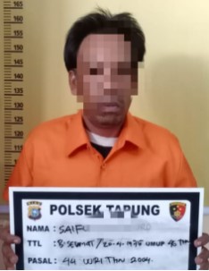  Polsek Tapung Amankan Pelaku KDRT di Desa Gading Sari