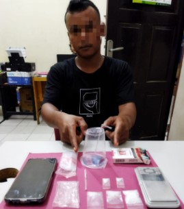  Polres Kampar Tangkap Pengedar Sabu Desa Bina Baru