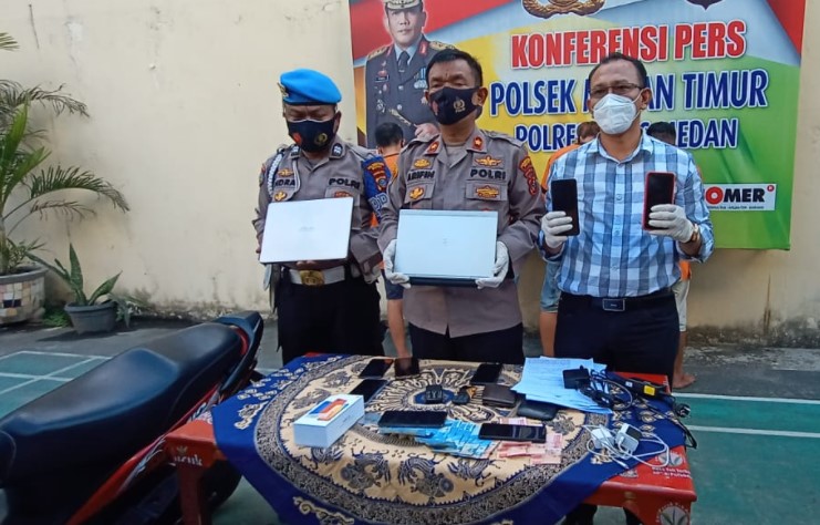  Polsek Medan Timur Ungkap Kasus Curat di Budi Gadai, 1 Dari 5 Tersangka Ditembak