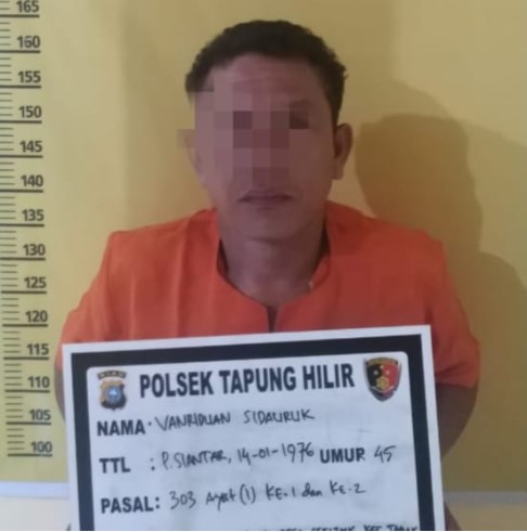  Polsek Tapung Hilir Tangkap Pelaku Judi Togel Desa Kijang Jaya