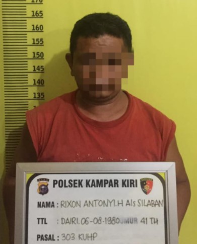  Polsek Kampar Kiri Tangkap Pelaku Judi Togel di Warung Desa Sungai Raja