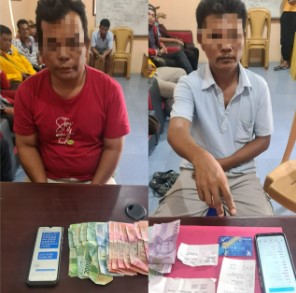  2 Pelaku Judi Togel Ditangkap Tim Opsnal Polsek Siak Hulu di Kedai Tuak