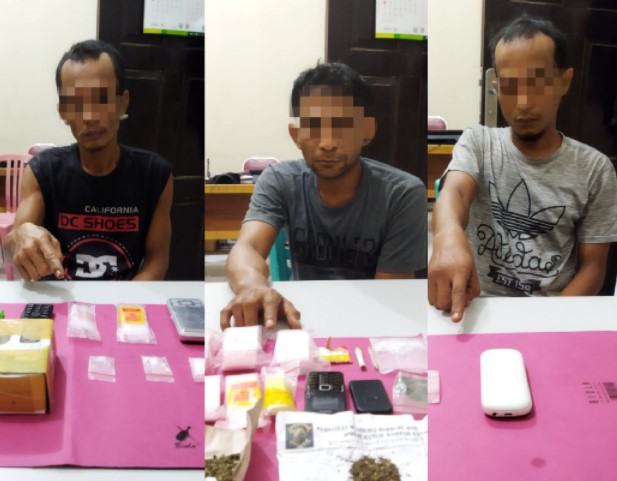  Polres Kampar Tangkap 3 Pelaku Narkoba di Desa Kebun Durian dan Lipat Kain Utara