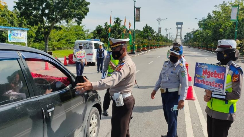  Polres Siak Dirikan Lima Pos Penyekatan Pemudik Dari Dalam Dan Luar Kabupaten Siak