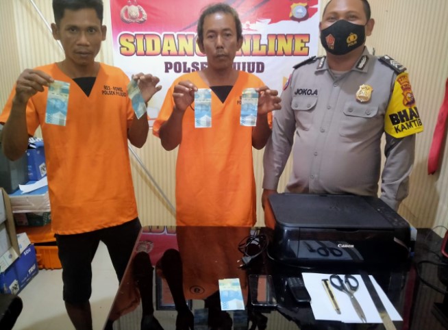  Gunakan Uang Palsu Beli Premium, 2 Warga Siarang-arang Ditahan Polsek Pujud