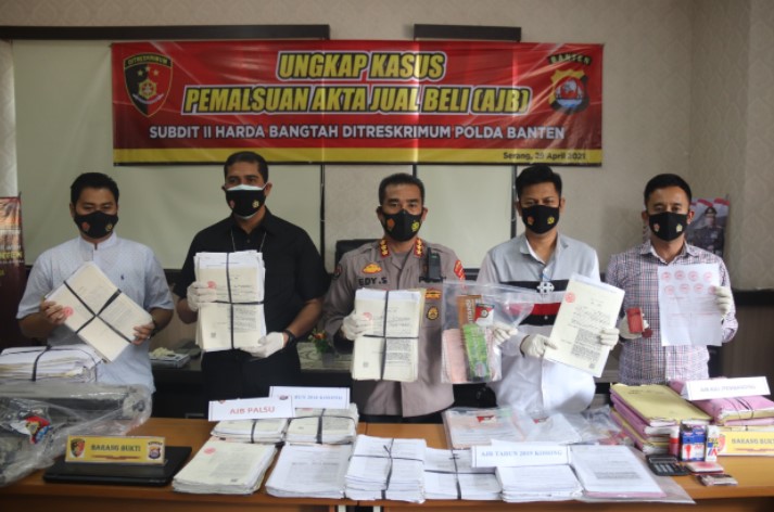  690 AJB Palsu Berhasil Diungkap Satgas Mafia Tanah Polda Banten