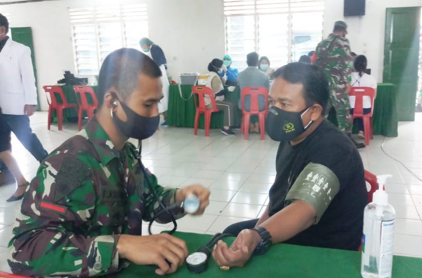 Keluarga Besar Kodim 0205/TK Gelar Vaksinasi Covid-19