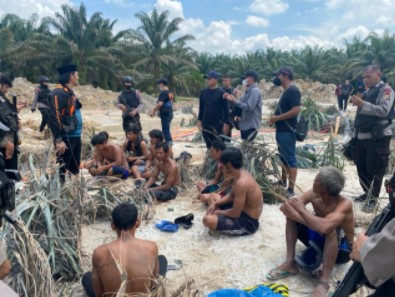  Tim Gabungan Polda Riau Gulung 11 Pelaku Tindak Pidana Peti di Kuansing