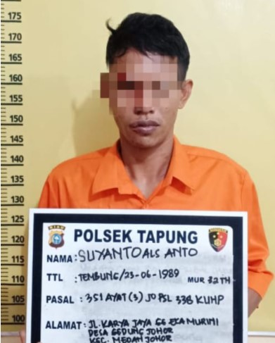  3 Bulan Buron, Pelaku Penganiayaan dan Pembunuhan Ditangkap Polsek Tapung