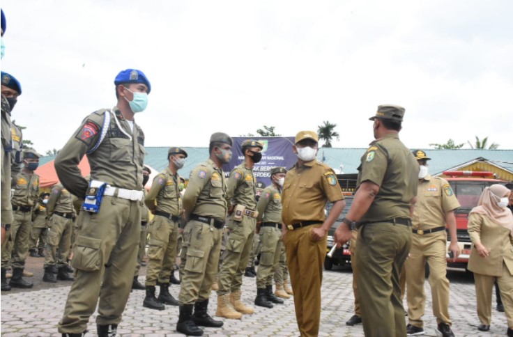  Pasca Libur Idul Fitri 1442 H, Pemkab Sergai Gelar Apel Pasukan Satpol PP