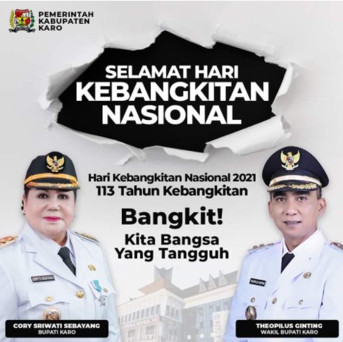  Peringati Harkitnas, Wabup Karo Ajak Masyarakat Untuk Bangkit dan Menang di Masa Pandemi Covid-19