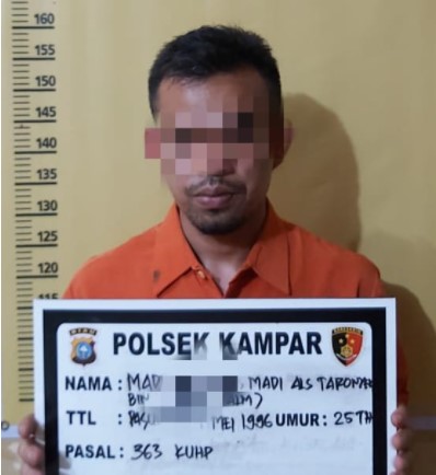  Unit Reskrim Polsek Kampar Tangkap Pelaku Curanmor di Desa Teratak Rumbio Jaya