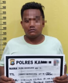  Polres Kampar Tangkap Pengedar Sabu di Desa Balam Jaya Tambang