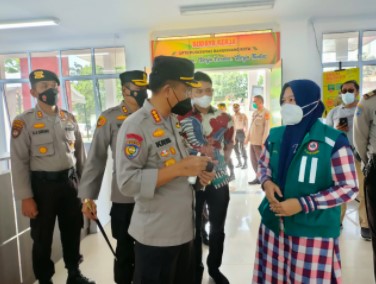  Tim Supervisi Penanganan Covid-19 Polda Riau Tinjau Pos PPKM di Kelurahan Bangkinang