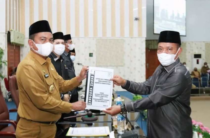  DPRD Setujui Ranperda Pertanggungjawaban Pelaksanaan APBD TA 2020 Kabupaten Sergai