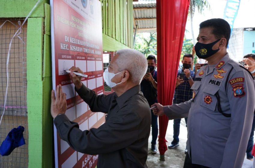  Bupati Asahan dan Forkopimda Hadiri Pencanangan Kampung Tangguh Anti Narkoba