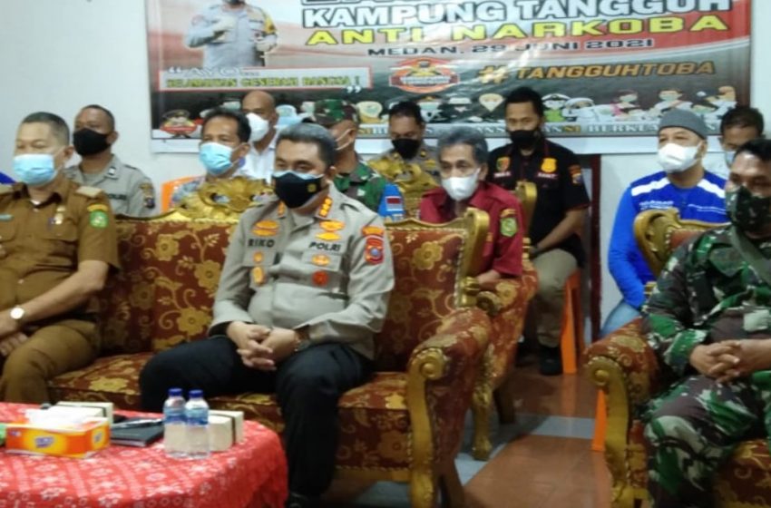  Launching Kampung Tangguh Anti Narkoba di Polonia, Kombes Riko Sunarko: Peredaran Narkoba Harus Diberantas, Gembong Narkoba Melawan Ditembak 