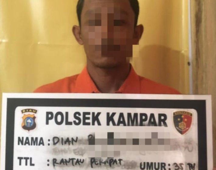  Polsek Kampar Tangkap Pencuri Sawit Milik CV. Makmur Jaya Sentosa