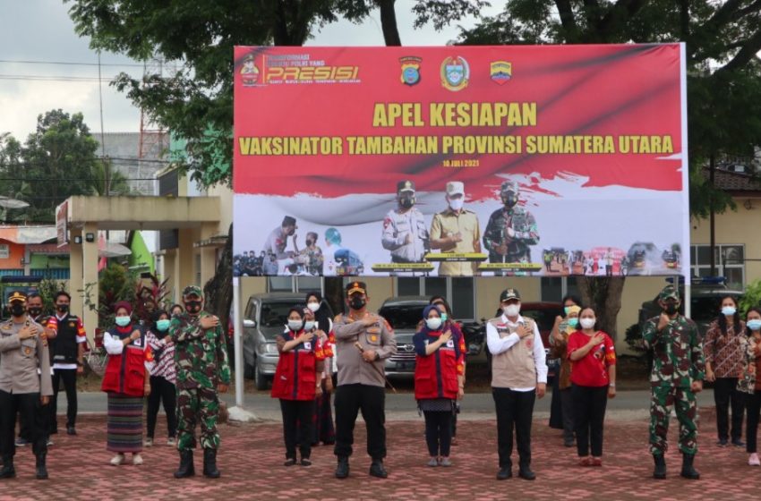 Apel Kesiapan Vaksinator Tambahan di Polres Batubara, Bupati Harap 5000 Warga Dapat Divaksin Setiap Hari