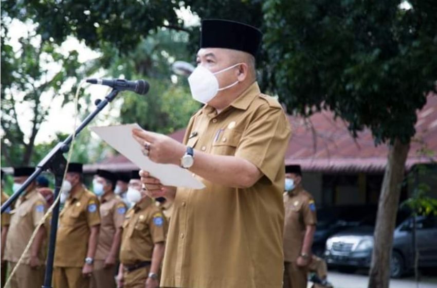  Sekda Labuhanbatu Pimpin Apel Gabungan ASN