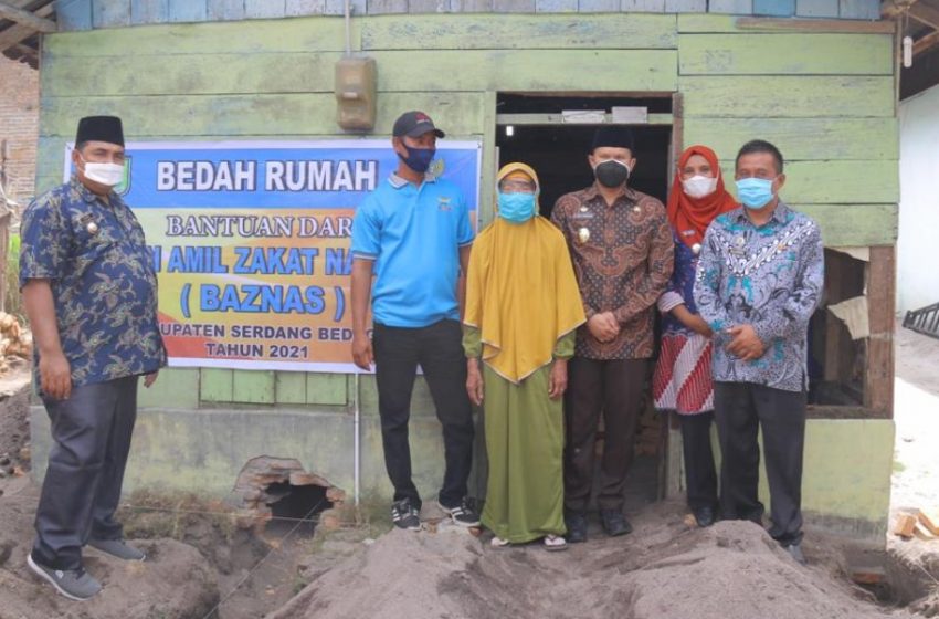 Pemkab dan Baznas Kolaborasi Bedah 10 Rumah Warga Sergai