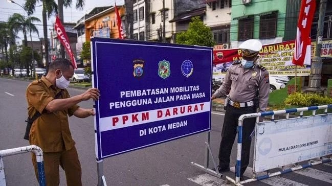 Dukung PPKM Darurat, Polsek Medan Kota Tingkatkan Patroli