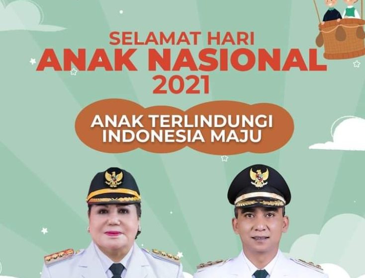  Bupati dan Wakil Bupati Karo Peringati HUT Anak Nasional