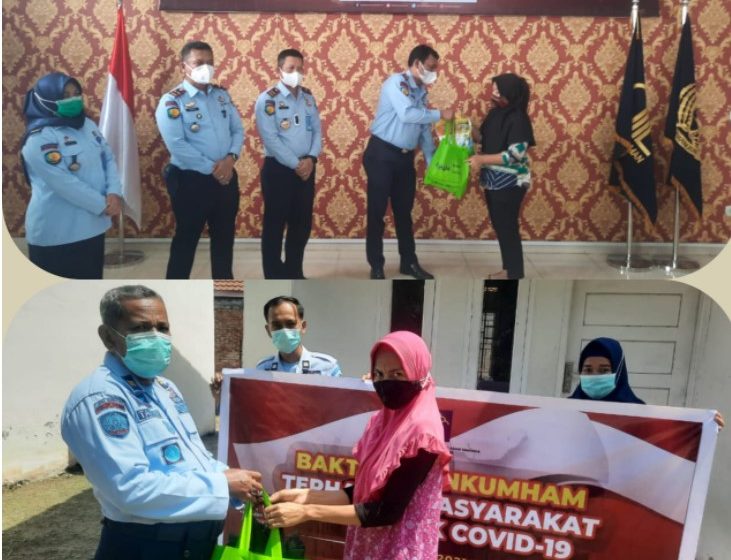  Bakti Kemenkumham Terhadap Masyarakat Terdampak Covid-19, Lapas Narkotika Rumbai Berikan Bantuan Sosial