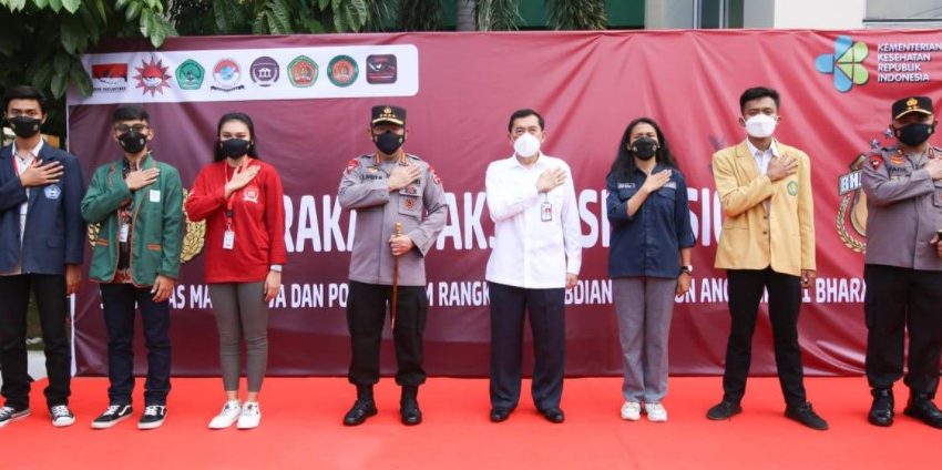 Kapolri Apresiasi Batalion Bhara Daksa Bersama Mahasiswa Gencarkan Vaksinasi Covid-19