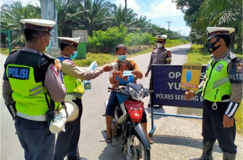  Unit Dikyasa Satlantas Polres Sergai Gelar Ops Yustisi di Desa Kampung Keling Sei Rampah