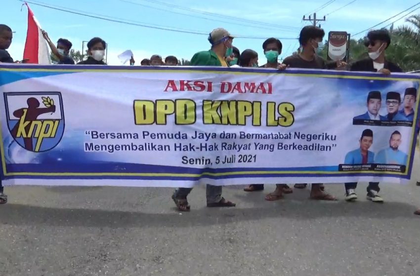  DPD KNPI Labusel Demo Dana CSR Perusahaan