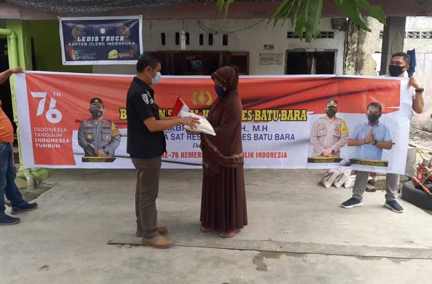  Wujud Kepedulian di Masa Covid-19, Polres Batubara Salurkan Bansos