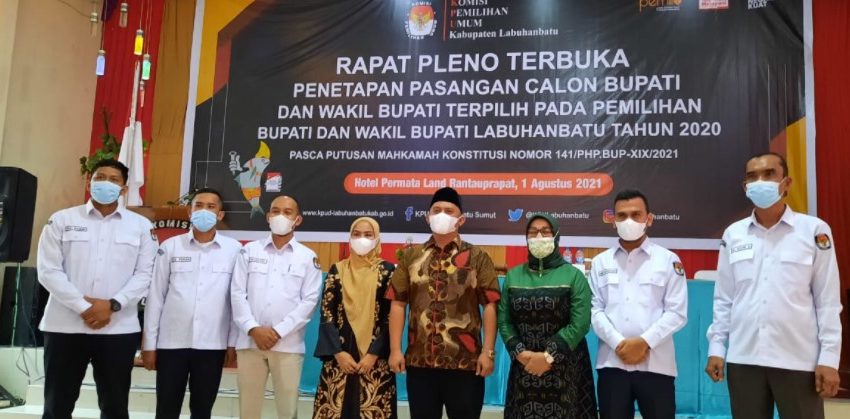 KPU Gelar Rapat Pleno Tetapkan Pasangan ERA Jadi Bupati dan Wakil Bupati Labuhanbatu