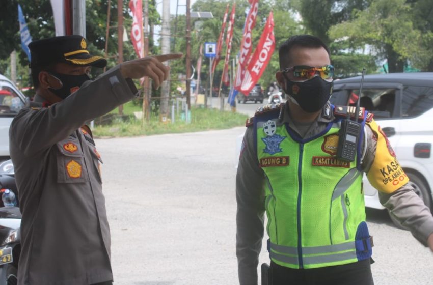  Kapolres Sergai Cek Pos Simpang Tiga Perbaungan