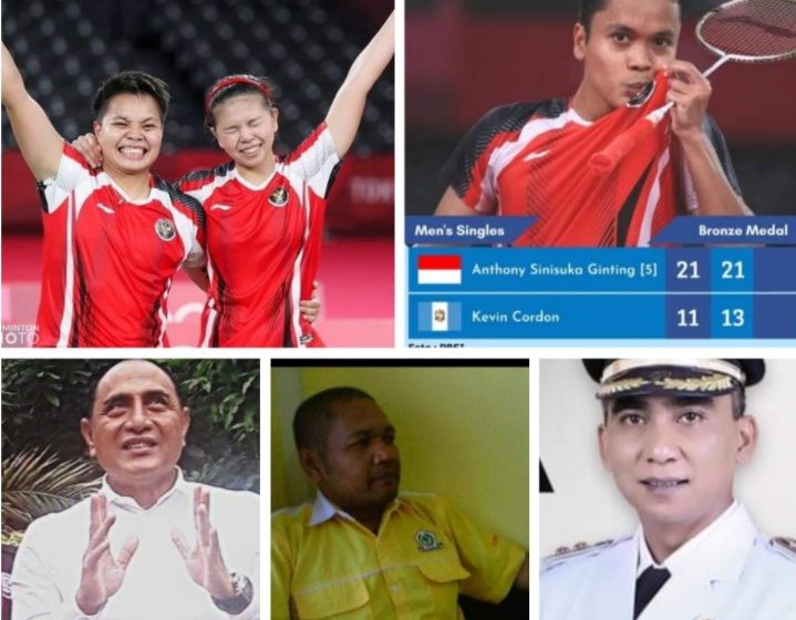  Gubsu dan Wabup Karo Bangga, Greysia/Apriyani dan Anthony Ginting Sabet Mendali Emas Serta Perunggu Olimpiade Tokyo